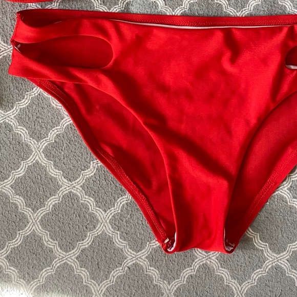 Zaful Other - 🌿 Red Slit Bikini Bottoms